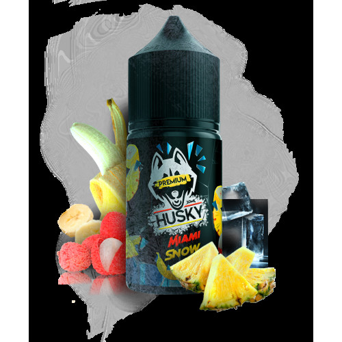 Жидкость Husky Premium Miami Snow (Ананас Личи Банан Лёд) 30 мл 20мг
